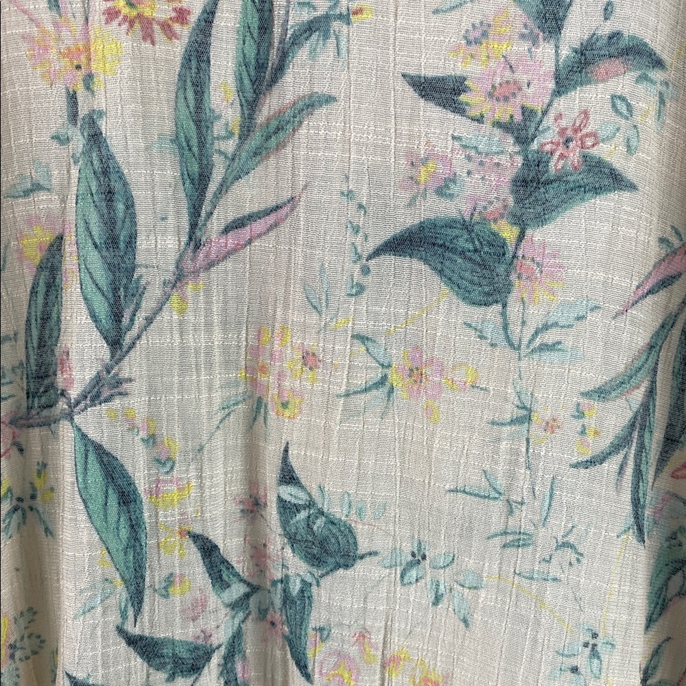 LC Lauren Conrad Floral Cream Blouse Size M - Picture 4 of 10